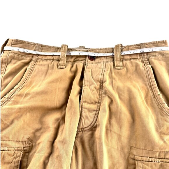 Abercrombie & Fitch Heavyweight Khaki Cargo Shorts Size 32 - Picture 10 of 11